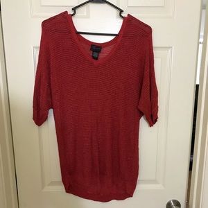 Torrid red mesh top
